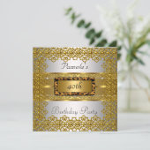 Gold and Silver Birthday Party Invitation | Zazzle