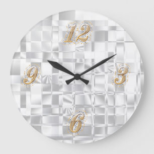 Gold and Silver Bling Wall Clock