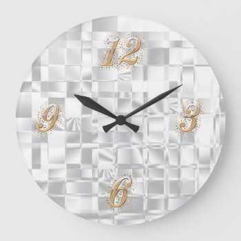Gold And Silver Bling Wall Clock by UTeezSF at Zazzle