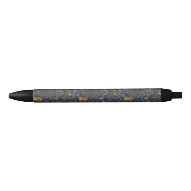 Gold and Silver Blue Molten Metal Pen (Front)