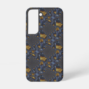 Gold and Silver Blue Molten Metal Samsung Galaxy S22 Case