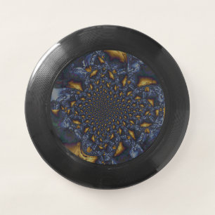 Gold and Silver Blue Molten Metal Wham-O Frisbee