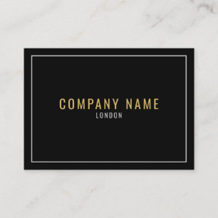 Gold and silver bold text business card