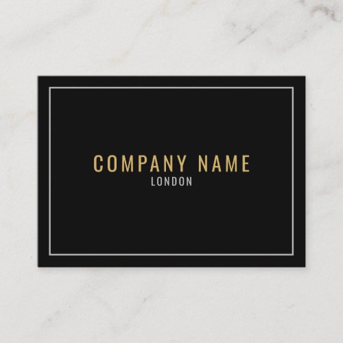 Gold and silver bold text business card
