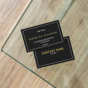 Gold and silver bold text business card