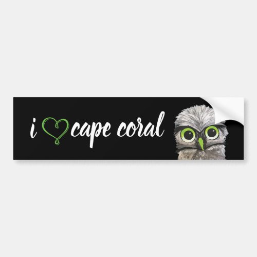 Gold and Silver Burrowing Owl Bumper Sticker