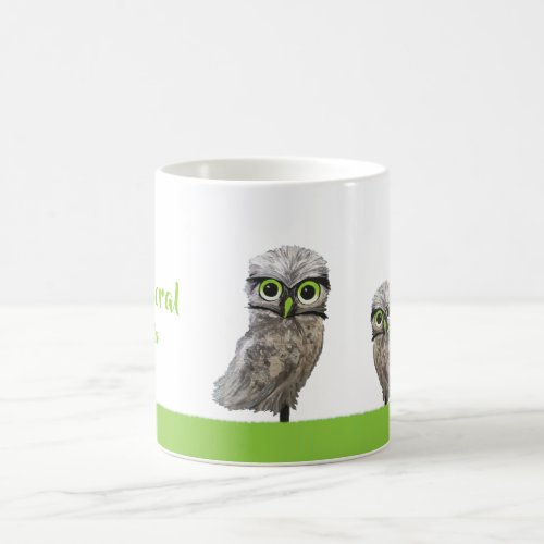 Gold and Silver Burrowing Owl Decor Coffee Mug