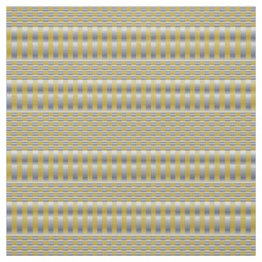 Gold and Silver (Checkers and Stripes) Fabric