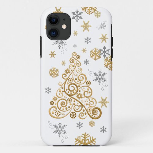 Gold and Silver Christmas Phone Case