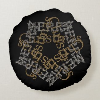 Gold and Silver Christmas Star Calligraphy, Black