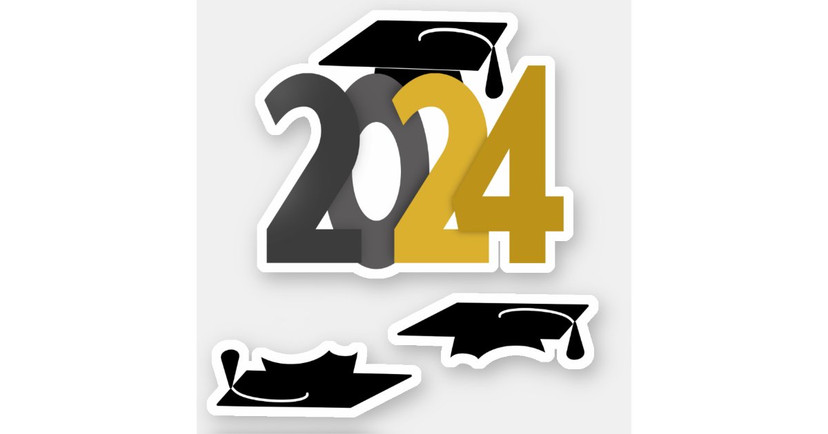 Class of 2024 Vinyl Sticker - Graduate High School College - Die Cut Decal