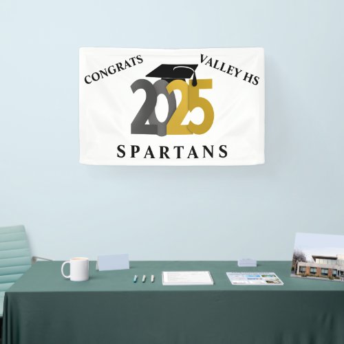 Gold and Silver Class of 2025 Banner