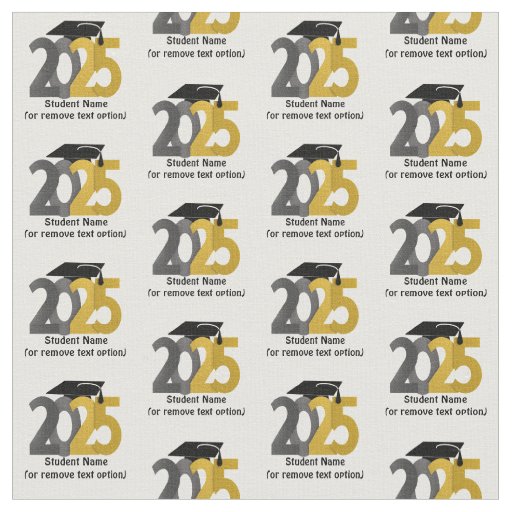 Gold and Silver Class of 2025 Graduation Fabric