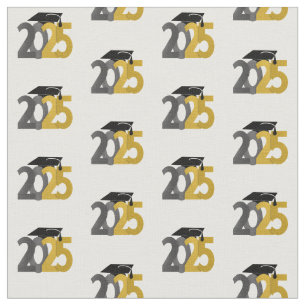 Gold and Silver Class of 2025 Graduation Fabric