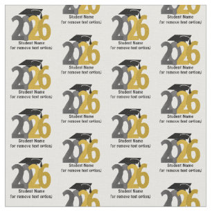 Gold and Silver Class of 2026 Graduation Fabric