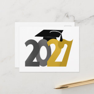 Gold and Silver Class of 2027 Graduation Postcard