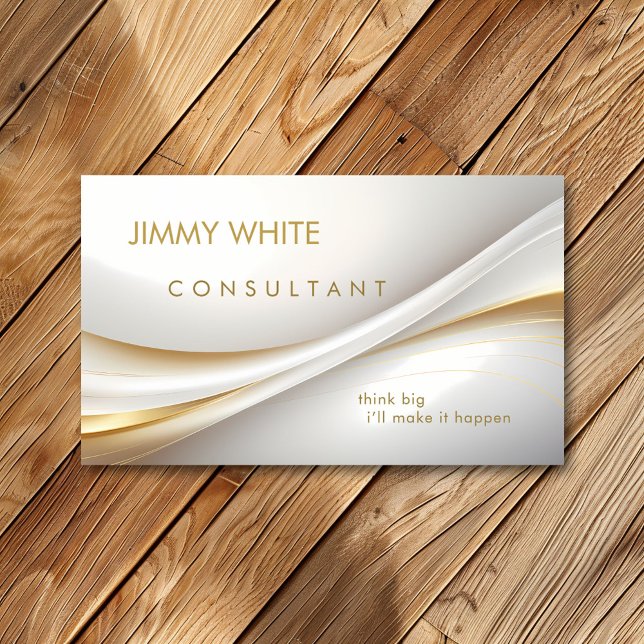 Gold and Silver Consultant Business Card (Creator Uploaded)