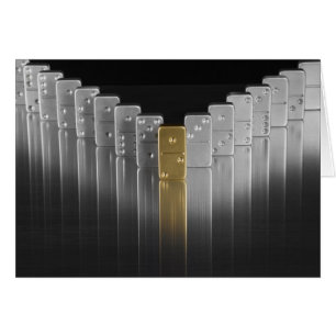 Gold and silver dominoes cards