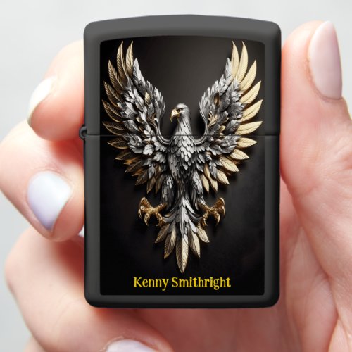 Gold And Silver Eagle Zippo Lighter