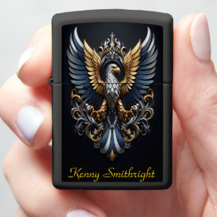Gold And Silver Eagle Zippo Lighter