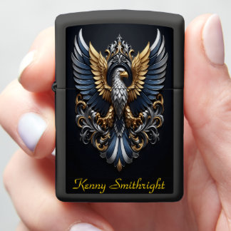 Gold And Silver Eagle Zippo Lighter