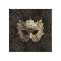 Gold and Silver Filigree Venetian Mask