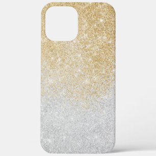 Gold and Silver Glitter Ombre Luxury Design iPhone 12 Pro Max Case