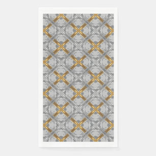 Gold and Silver Laced Medallions Pattern Paper Guest Towels