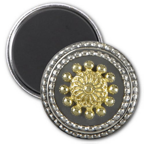 Gold and Silver Medallion Magnet