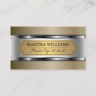 Gold and Silver Metallic Background Business Card