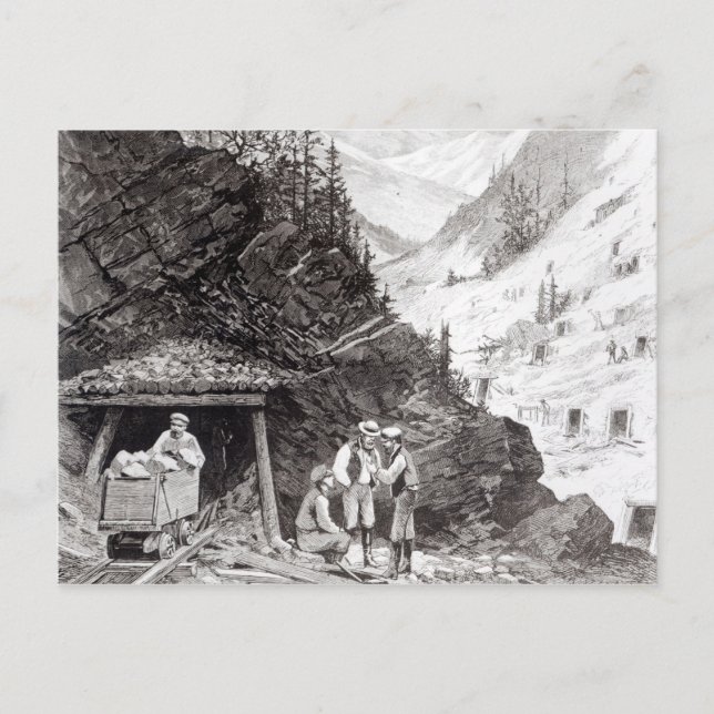 Gold and Silver Mining Postcard (Front)