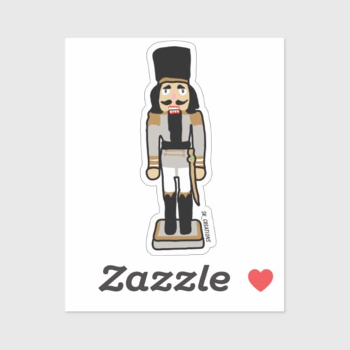 Gold And Silver Nutcracker  Sticker