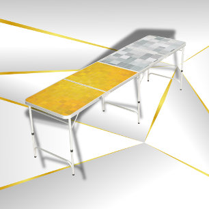 Gold and Silver Pixel Art   Regulation   Beer Pong Table