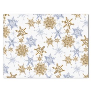 Gold and Silver Snowflakes Clear Image