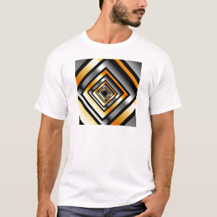 Gold and silver squares forming perspective T-Shirt