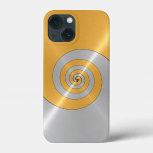 Gold and Silver Stainless Shiny Metal Look Case-Ma iPhone 13 Mini Case