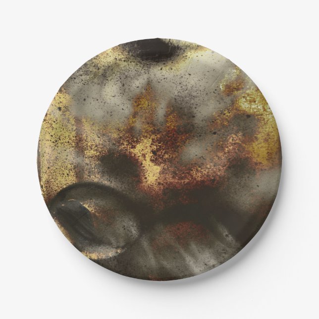 Gold and Silver Star Dust Effect Paper Plates (Front)