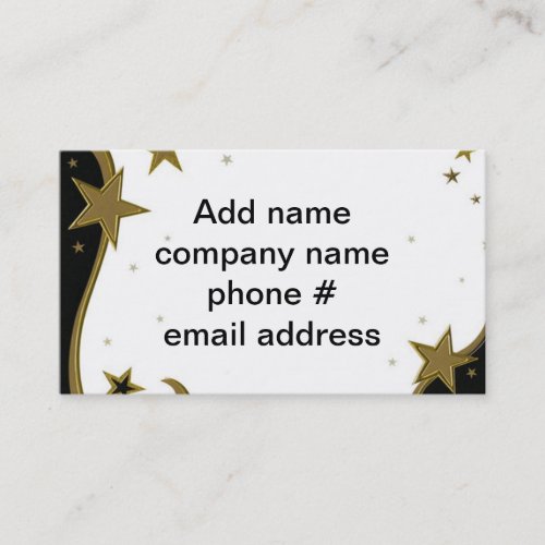 Gold and Silver Stars Business Business Card
