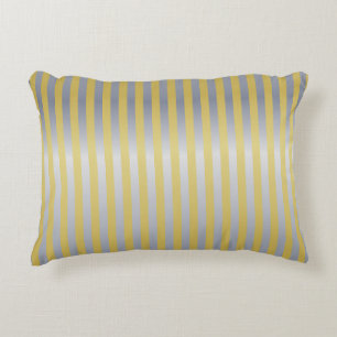 Gold and Silver (Stripes) Accent Pillow