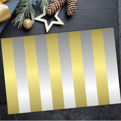 Gold and Silver Stripes Christmas
