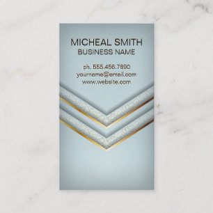 Gold and Speckled Luxury Geometric Business Card