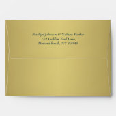 Gold and Teal A7 Envelope for 5x7's (Back (Top Flap))