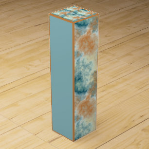 Gold and Teal Bath  Wine Box