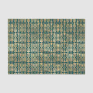 Gold and Turquoise Vintage Pattern Tissue Paper