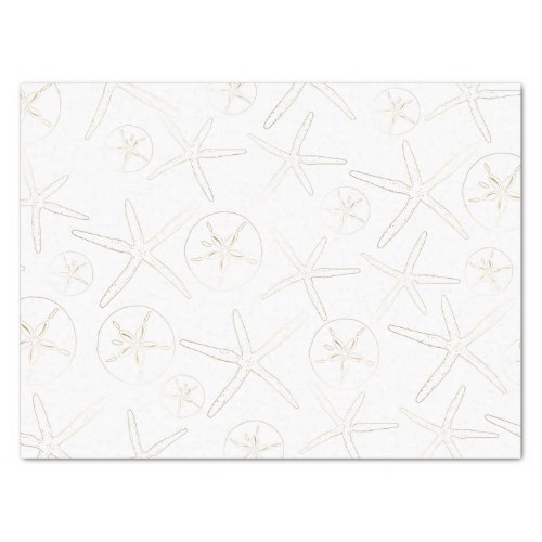 Gold and Whilte _ Beach Nautical Tissue Paper