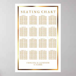 Gold and White - 16 Seating Chart