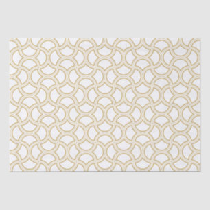 Gold and White Art Deco Pattern Tissue Paper