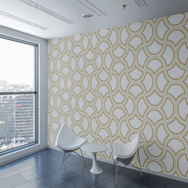 Gold and White Art Deco Pattern Wallpaper (Creator Uploaded)