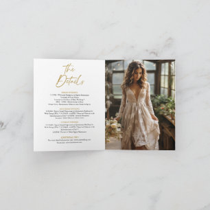 Gold and White Bachelorette Weekend Party Invitation