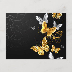 Gold and white butterflies